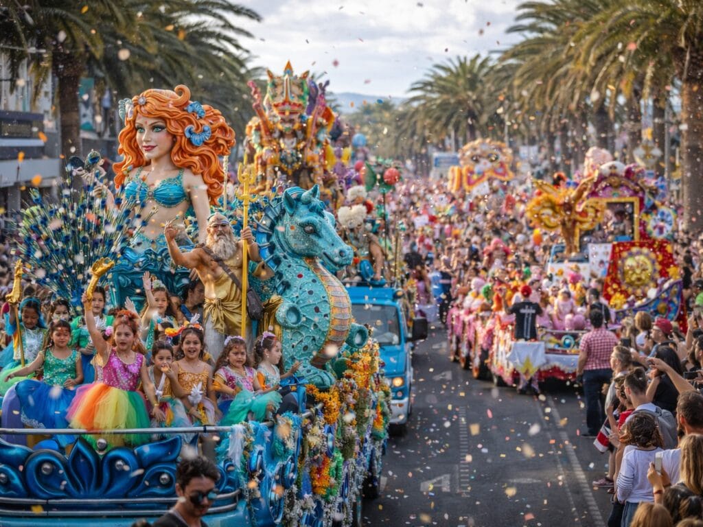 AI-generated illustration of the Las Palmas horse parade