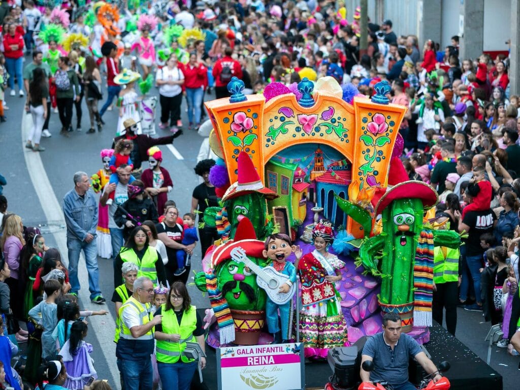 View of the Day Carnival in Las Palmas