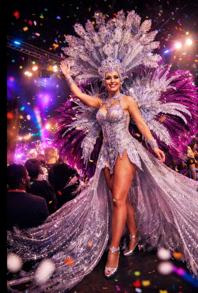 AI-generated scare representing a participant of the Las Palmas Carnival Queen Gala.