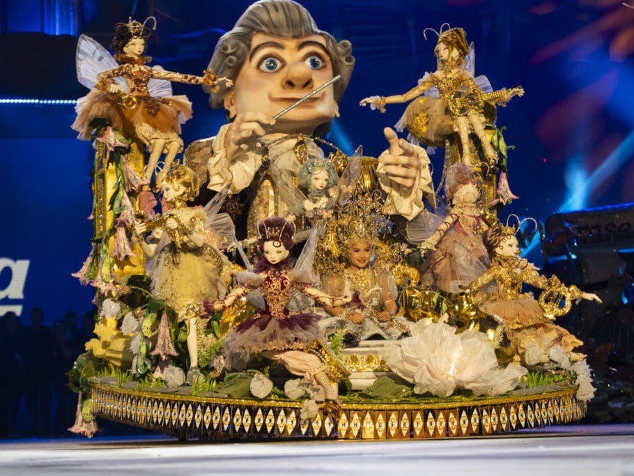 View of a participant of the Children's Gala of the Santa Cruz de Tenerife Carnival.