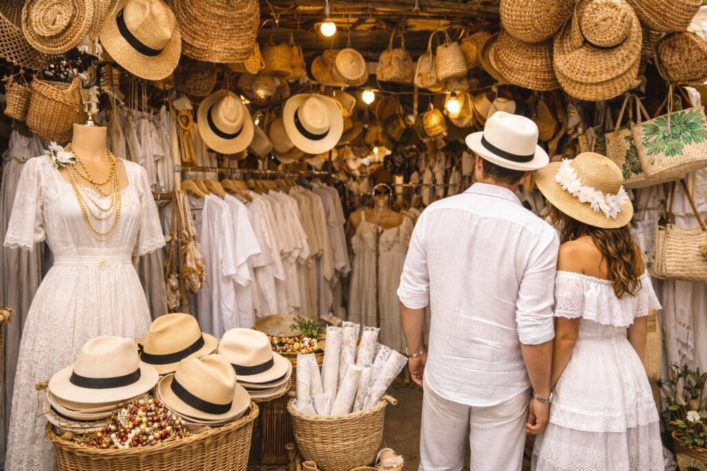 Imagen generada por IA, representando la vestimenta para ponerse en Los Indianos